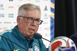 Carlo Ancelotti durante convocação da Seleção Brasileira