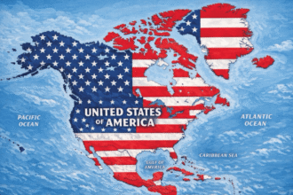 Imagem publicada por Trump mostra países como territórios dos Estados Unidos