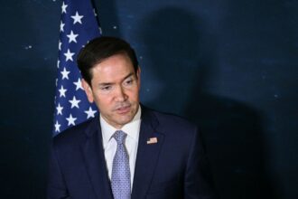 Edifício do Departamento de Estado dos Estados Unidos e símbolos diplomáticos