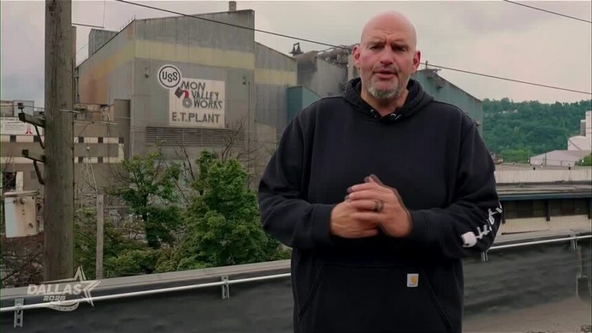 John Fetterman participa por vídeo de convenção republicana