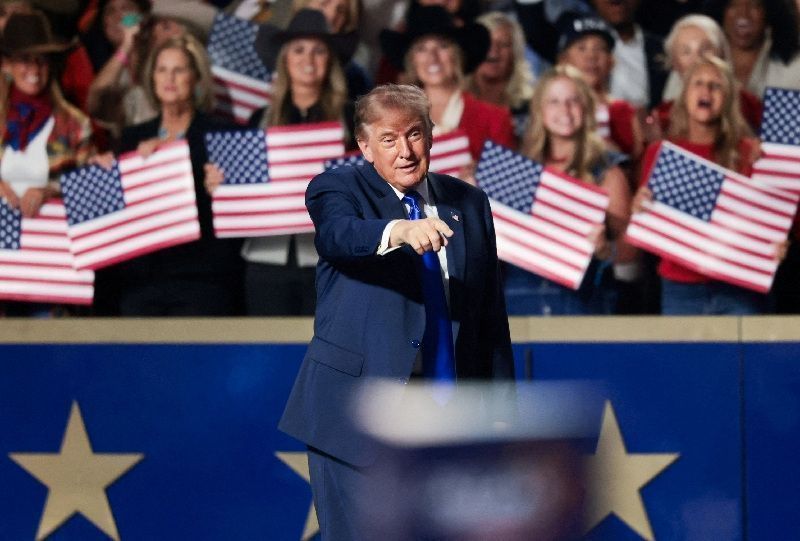 Donald Trump durante atividade política nos Estados Unidos