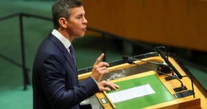 Presidente do Paraguai, Santiago Peña, discursa na 81ª Assembleia Geral das Nações Unidas