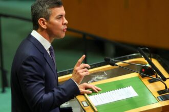Presidente do Paraguai, Santiago Peña, discursa na 81ª Assembleia Geral das Nações Unidas