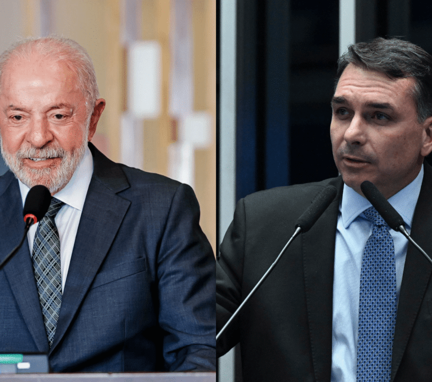 Pesquisa eleitoral mostra empate entre Lula e Flávio Bolsonaro