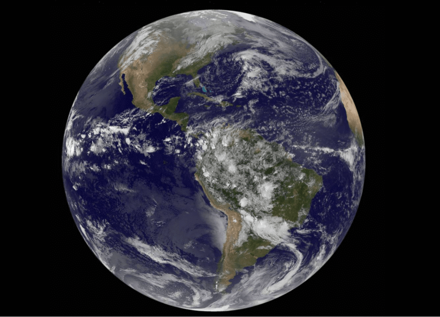 Planeta Terra em imagem fornecida pela Nasa