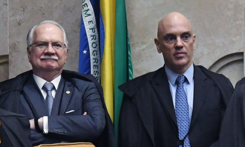 Os ministros do STF Edson Fachin e Alexandre de Moraes