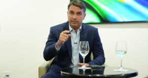 O senador e candidato à Presidência pelo PL (Partido Liberal), Flávio Bolsonaro