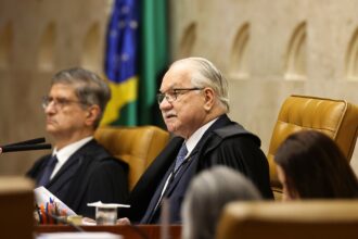 Ministro do Supremo Tribunal Federal durante sessão plenária