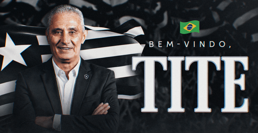 Treinador Tite em partida de futebol