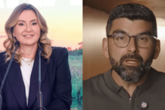 Urna eletrônica em seção de votação no Brasil