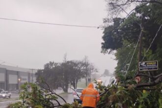 Nuvens de tempestade associadas a ciclone extratropical