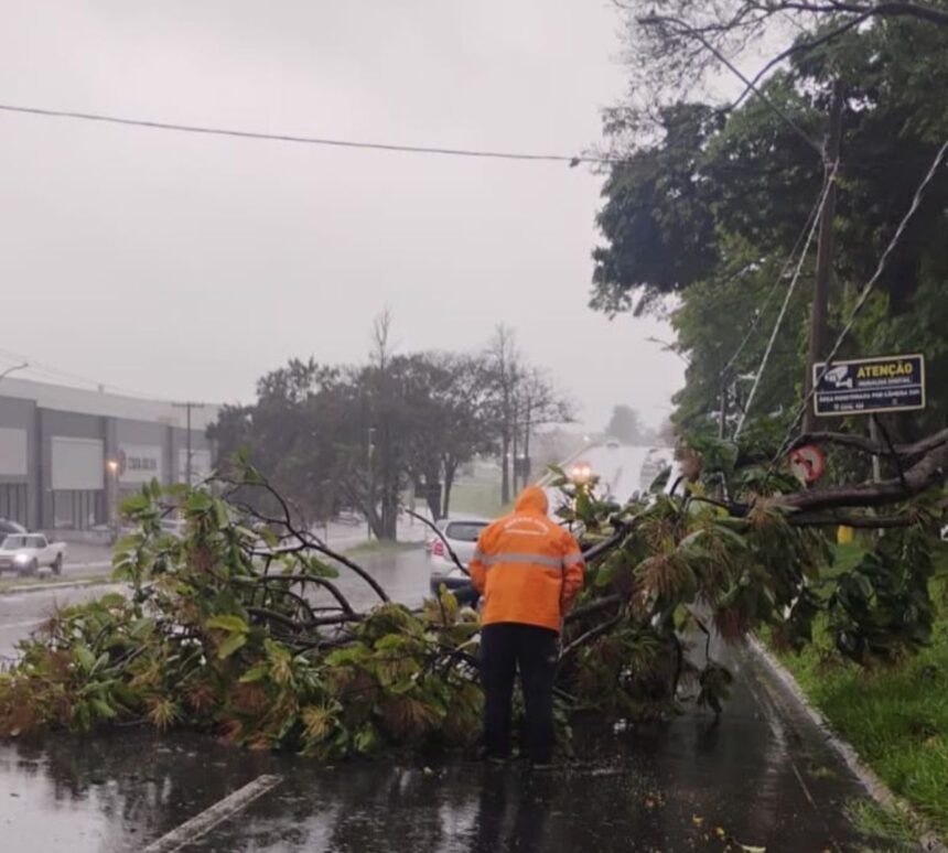 Nuvens de tempestade associadas a ciclone extratropical