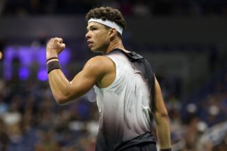 Ben Shelton em ação no US Open