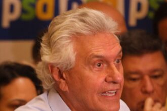 Ronaldo Caiado durante campanha eleitoral
