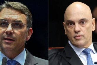 Flávio Bolsonaro e discussão sobre críticas a Alexandre de Moraes