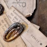 Uma carteira contendo preservativos e cartões de racionamento revela os planos de um jovem que, possivelmente, foram interrompidos de forma abrupta em 1944