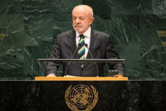 Presidente Luiz Inácio Lula da Silva durante discurso na ONU