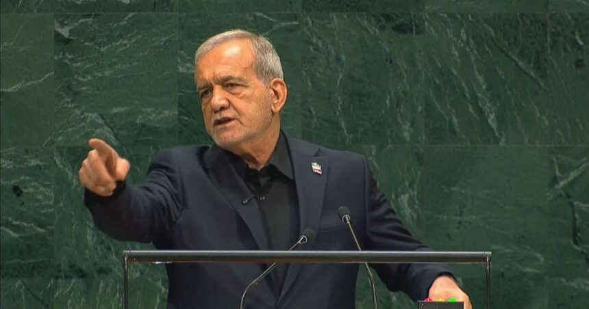 Presidente do Irã, Masoud Pezeshkian, discursa na Assembleia Geral da ONU 2026