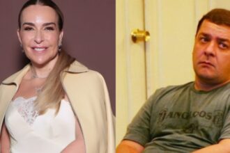 Roberta Luchsinger à esquerda e Fábio Luís Lula da Silva, o Lulinha, à direita
