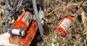 Destroços de helicóptero investigado pelo CENIPA
