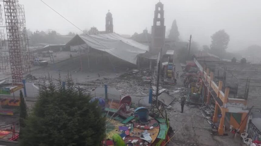 Igreja atingida por explosão de fogos no México