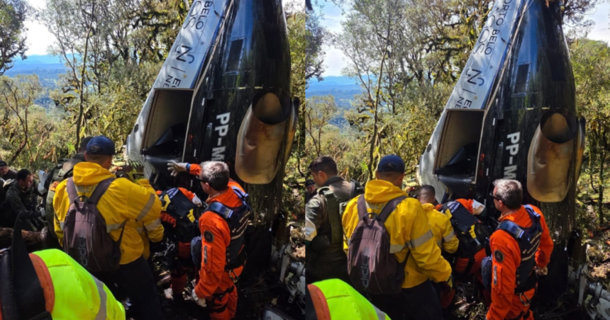 A aeronave foi localizada por volta das 12h