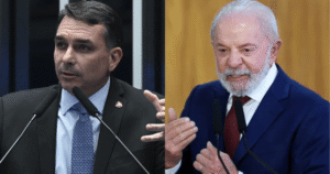 Flávio Bolsonaro e Lula