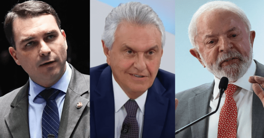Flávio Bolsonaro, Ronaldo Caiado e Lula