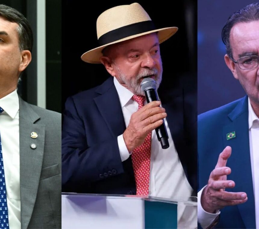 Pesquisa eleitoral sobre Lula e Flávio Bolsonaro