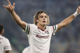 Comemoração do Canobbio em Vasco x Fluminense