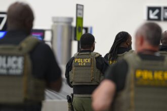 Compartimentos metálicos no centro de detenção Alligator Alcatraz