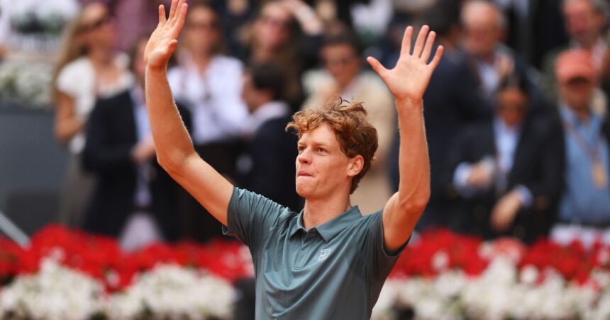 Sinner comemora o título do Madrid Open