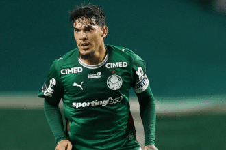 Gustavo Gómez em jogo do Palmeiras pela Libertadores