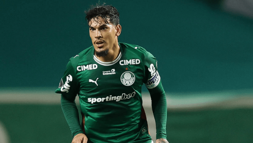 Gustavo Gómez em jogo do Palmeiras pela Libertadores