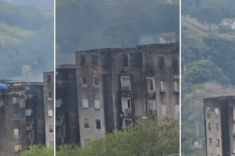 Viaturas do Corpo de Bombeiros em atendimento a ocorrência