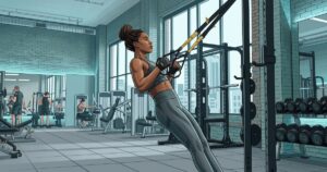 TRX usa suspensão para ganhar força, equilíbrio e estabilidade