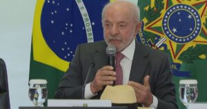 Presidente Luiz Inácio Lula da Silva durante reunião sobre bets no Palácio do Planalto