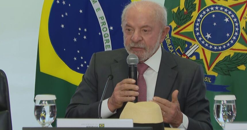 Presidente Luiz Inácio Lula da Silva durante reunião sobre bets no Palácio do Planalto