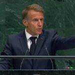 Emmanuel Macron discursando na Assembleia Geral da ONU