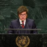 Javier Milei perante líderes mundiais na Assembleia Geral da ONU