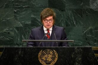 Javier Milei perante líderes mundiais na Assembleia Geral da ONU