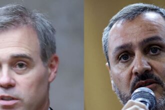 O ministro André Mendonça, do STF (Supremo Tribunal Federal), e o diretor-geral da PF (Polícia Federal), Andrei Rodrigues