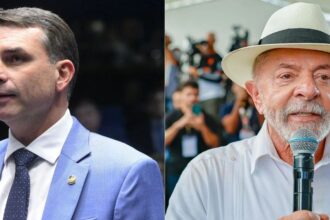 O senador Flávio Bolsonaro (PL) e o presidente Luiz Inácio Lula da Silva (PT)