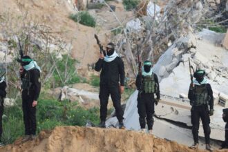 Membros do grupo palestino Hamas