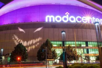 Moda Center, em Portland, no Oregon, nos Estados Unidos