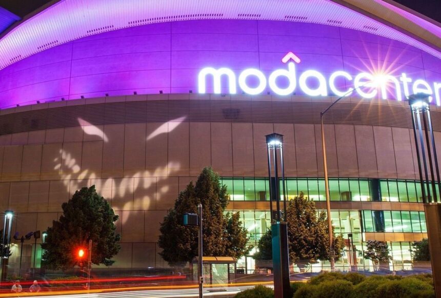 Moda Center, em Portland, no Oregon, nos Estados Unidos