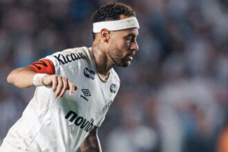 Neymar em Santos x Palmeiras pela Copa do Brasil