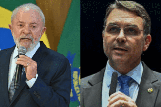 Estúdio de televisão preparado para debate eleitoral