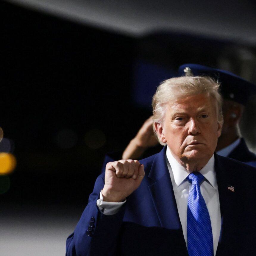 Donald Trump durante evento nos Estados Unidos