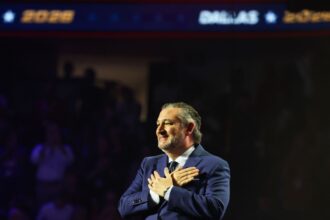 Ted Cruz durante evento do Partido Republicano nos Estados Unidos
